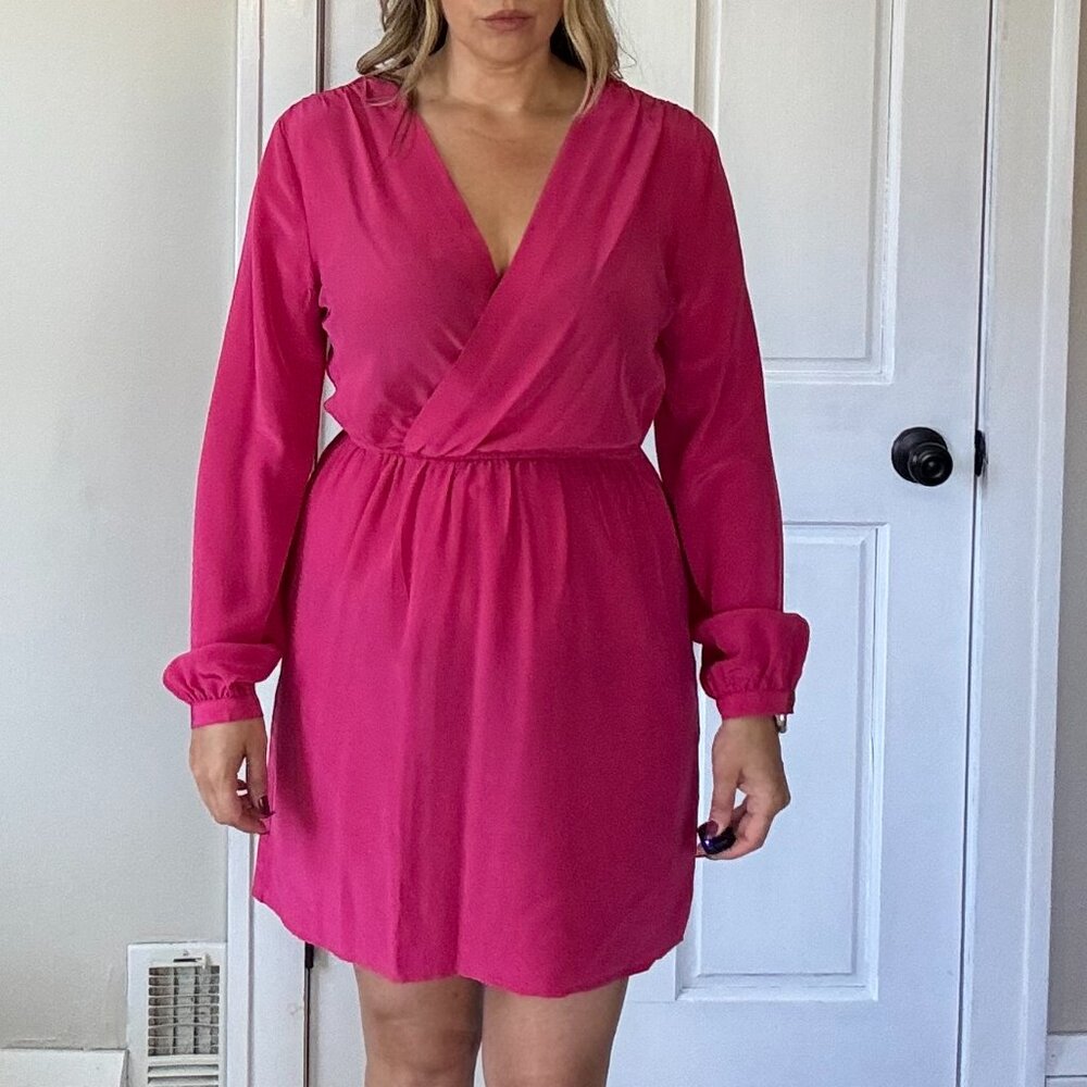 twelfth street by Cynthia Vincent | 100& silk wrap dress | size medium